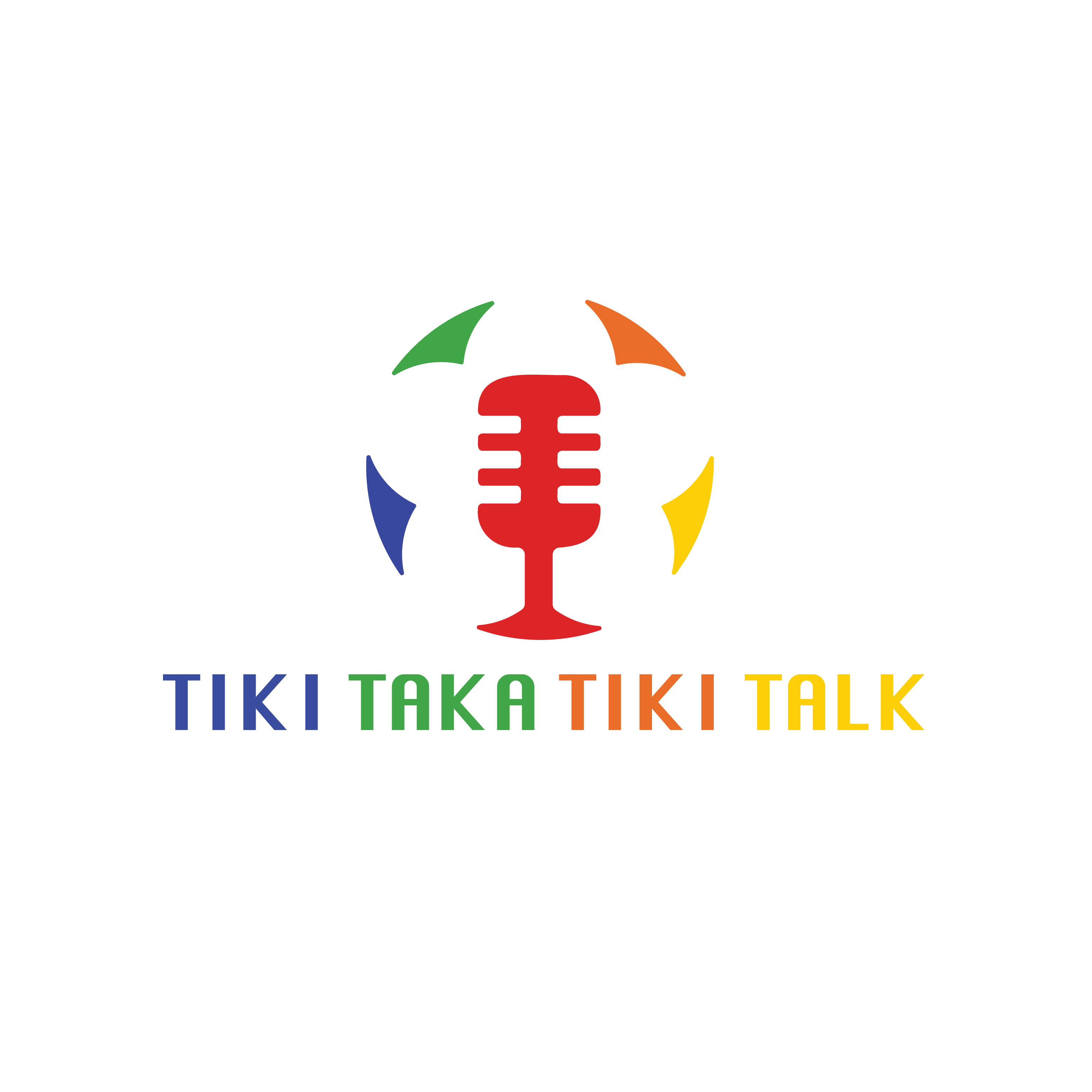 Tiki-Taka Tiki-Talk microphone logo wordmark