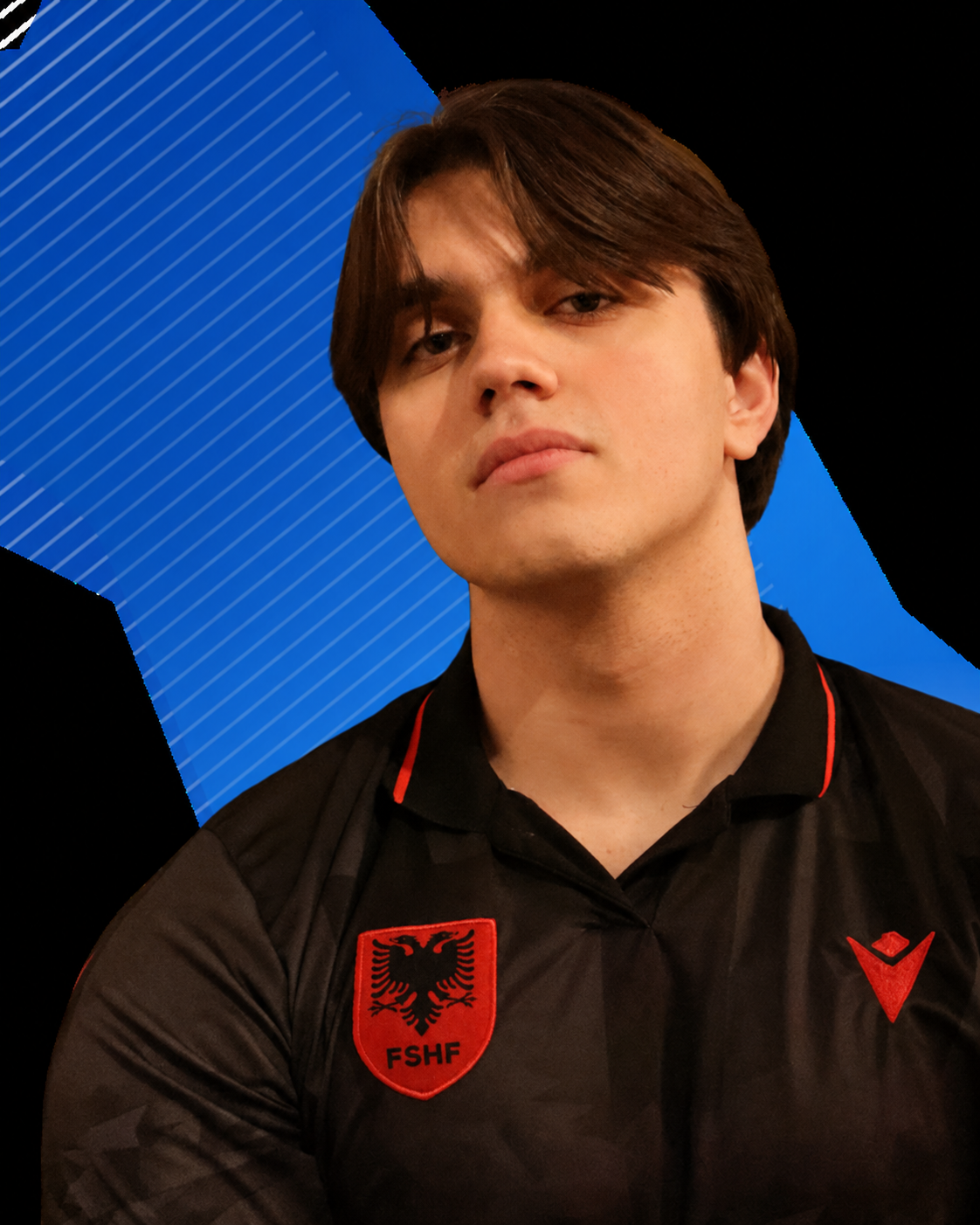 Vinny seated in front of a blue Tiki-Taka Tiki-Talk graphic
